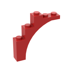 Brick Arch 1 x 5 x 4 #14395 Red