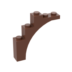 Brick Arch 1 x 5 x 4 #14395 Reddish Brown