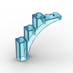 Brick Arch 1 x 5 x 4 - Irregular Bow, Reinforclu Underside #76768 Blue Gobricks