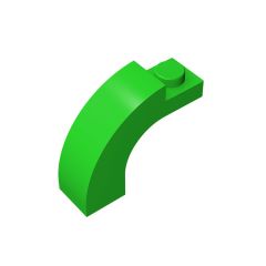 Brick Arch 1 x 3 x 2 Curved Top #92903 Bright Green