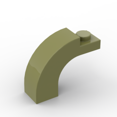 Brick Arch 1 x 3 x 2 Curved Top #92903 Olive Green