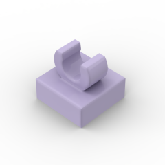 Tile Special 1 x 1 with Clip with Rounded Edges #15712 Lavender