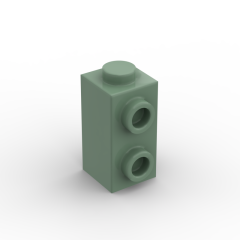 Brick Special 1 x 1 x 1 2/3 with Studs on Side #32952 Sand Green