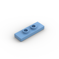 Plate Special 1 x 3 with 2 Studs with Groove and Inside Stud Holder (Jumper) #34103 Medium Blue