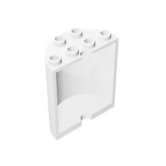Cylinder Half 2 x 4 x 4 #6259 White 10 pieces