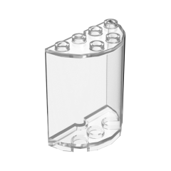 Cylinder Half 2 x 4 x 4 #6259 Trans-Clear