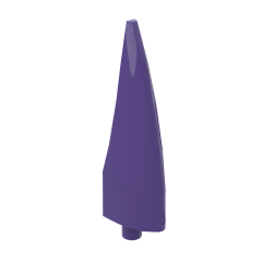Animal Body Part, Barb / Claw / Tooth / Talon / Horn, Large #11089 Dark Purple
