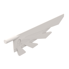 Creature Body Part, Wing 9L with Stylized Feathers #11091 White 10 pieces