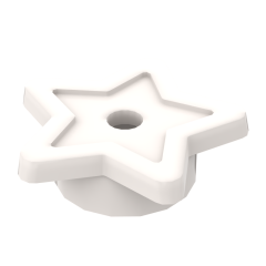 Star with Stud Holder #11609 White