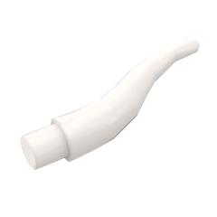 Animal Body Part, Horn (Cattle) / Tentacle / Vine / Branch / Tongue - Long #13564 White 10 pieces