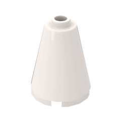 Cone 2 x 2 x 2 with Completely Open Stud #14918 White