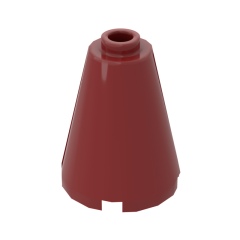 Cone 2 x 2 x 2 with Completely Open Stud #14918 Dark Red
