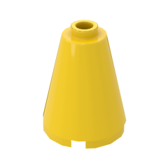 Cone 2 x 2 x 2 with Completely Open Stud #14918 Yellow