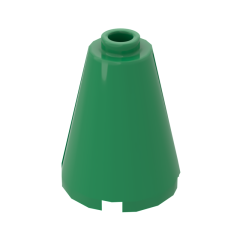Cone 2 x 2 x 2 with Completely Open Stud #14918 Green
