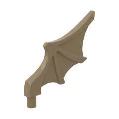 Animal Body Part, Bat Wing with Shaft Chima Bat Wing #15082 Dark Tan