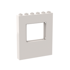 Panel 1 x 6 x 6 with Window #15627 White