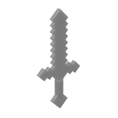 Weapon Sword Blocky #18787 Flat Silver