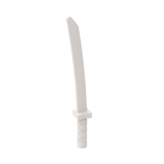 Weapon Sword / Katana / Shamshir with Capped Pommel Square Guard #21459 White