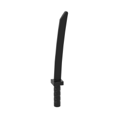 Weapon Sword / Katana / Shamshir with Capped Pommel Square Guard #21459 Black