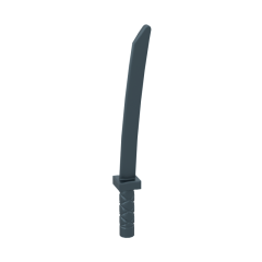 Weapon Sword / Katana / Shamshir with Capped Pommel Square Guard #21459 Titanium Metallic
