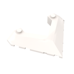 Wedge Sloped 45 6 x 8 with Pointed Cutout #22390 White 10 pieces