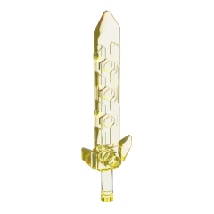 Minifig Sword #24106 Trans-Yellow