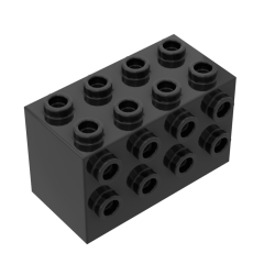 Brick Special 2 x 4 x 2 with Studs on Sides #2434 Black 10 pieces