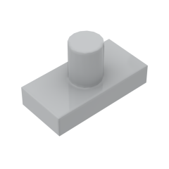 Minifig Neck Connector Tile Special 1 x 2 with Minifig Neck Pin #24445 Light Bluish Gray