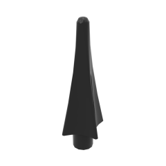 Weapon Spear Tip with Fins #24482 Black