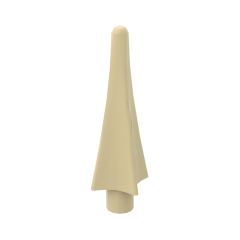 Weapon Spear Tip with Fins #24482 Tan
