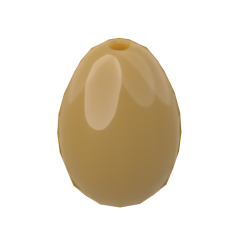 Food Egg with 1.5mm Hole #24946 Pearl Gold