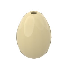 Food Egg with 1.5mm Hole #24946 Tan