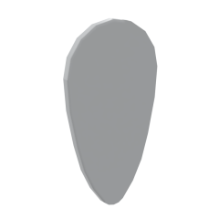 Minifig Shield Ovoid #2586 Light Bluish Gray