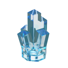 Rock 1 x 1 Crystal 5 Point #30385 Trans-Light Blue