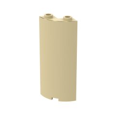 Cylinder Quarter 2 x 2 x 5 (Wall) #30987 Tan