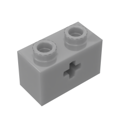 Technic Brick 1 x 2 with Axle Hole #31493 Flat Silver 1 KG [Black Friday]