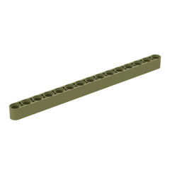 Technic Beam 1 x 15 Thick #32278 Olive Green