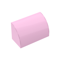 Brick Curved 1 x 2 x 1 No Studs #37352 Bright Pink