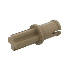 Technic Axle 1L With Pin Without Friction Ridges Lengthwise #3749 Dark Tan