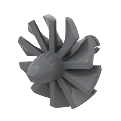 Jet Engine Fan with 10 Blades and Technic Pin #46667 Dark Bluish Gray