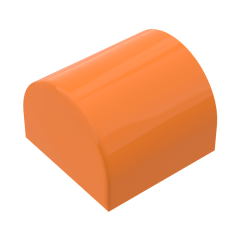 Brick Curved 1 x 1 x 2/3 Double Curved Top, No Studs #49307 Orange