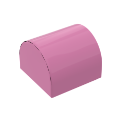 Brick Curved 1 x 1 x 2/3 Double Curved Top, No Studs #49307 Dark Pink