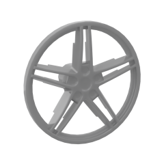 Wheel Cover 5 Spoke without Centre Stud - 35mm D. #54086 Flat Silver