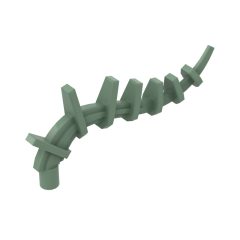 Plant / Creature Body Part, Vine / Tail / Tentacle / Bionicle Spine, Spiky #55236 Sand Green