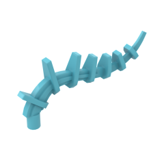 Plant / Creature Body Part, Vine / Tail / Tentacle / Bionicle Spine, Spiky #55236 Medium Azure