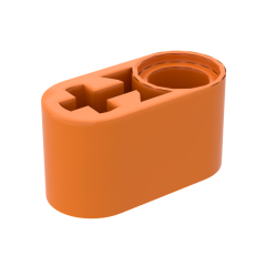 Technic Beam 1 x 2 Thick with Pin Hole and Axle Hole #60483 Orange