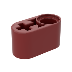 Technic Beam 1 x 2 Thick with Pin Hole and Axle Hole #60483 Dark Red