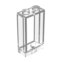 Window 1 x 2 x 3 Flat Front #60593 Trans-Clear Gobricks