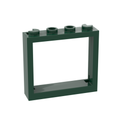 Window 1 x 4 x 3 - No Shutter Tabs #60594 Dark Green