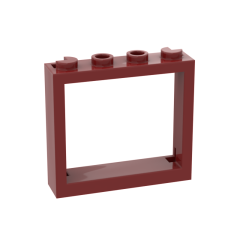 Window 1 x 4 x 3 - No Shutter Tabs #60594 Dark Red